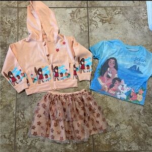 Moana 3 piece tutu girls outfit size 4t